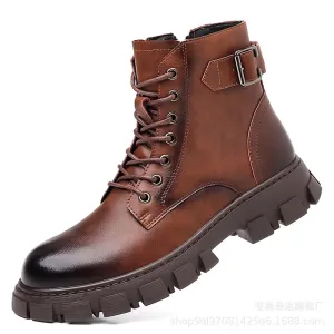 INSTOCK-2023 autumn and winter men's thick-soled motorcycle