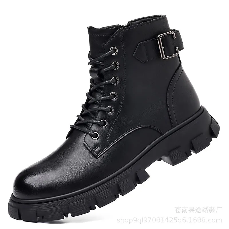 INSTOCK-2023 autumn and winter men's thick-soled motorcycle