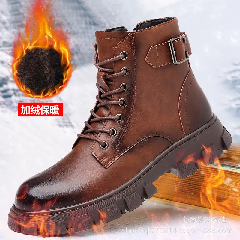 INSTOCK-2023 autumn and winter men's thick-soled motorcycle