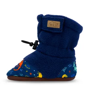 Jan & Jul Stay-Put Cozy Booties - Space Dino