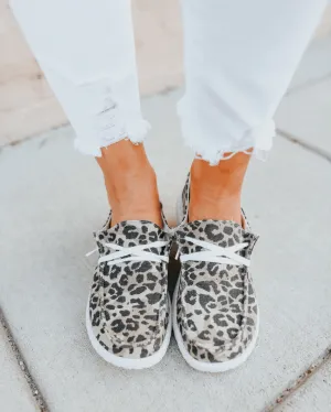 Jazz Canvas Leopard Boat Shoes