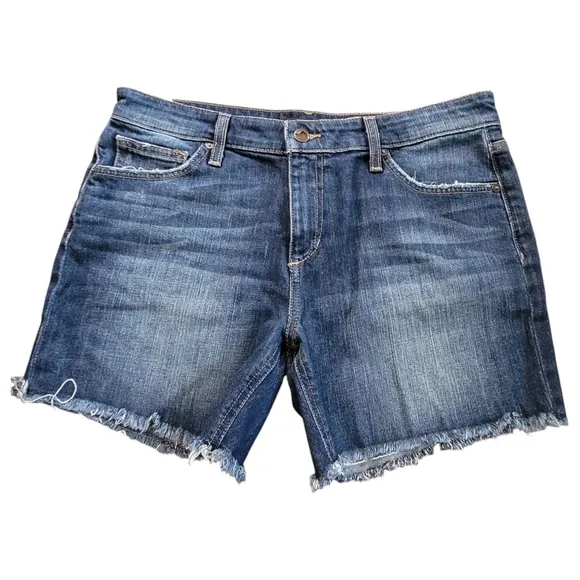 Joe's Jeans Ex-lover Frayed Denim Cutoff Shorts Colletti Medium Wash Size 28