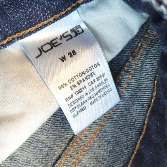 Joe's Jeans Ex-lover Frayed Denim Cutoff Shorts Colletti Medium Wash Size 28