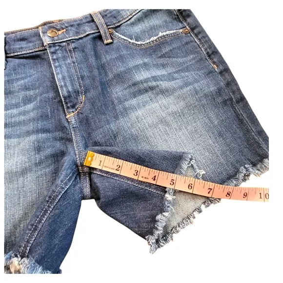 Joe's Jeans Ex-lover Frayed Denim Cutoff Shorts Colletti Medium Wash Size 28