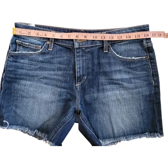 Joe's Jeans Ex-lover Frayed Denim Cutoff Shorts Colletti Medium Wash Size 28