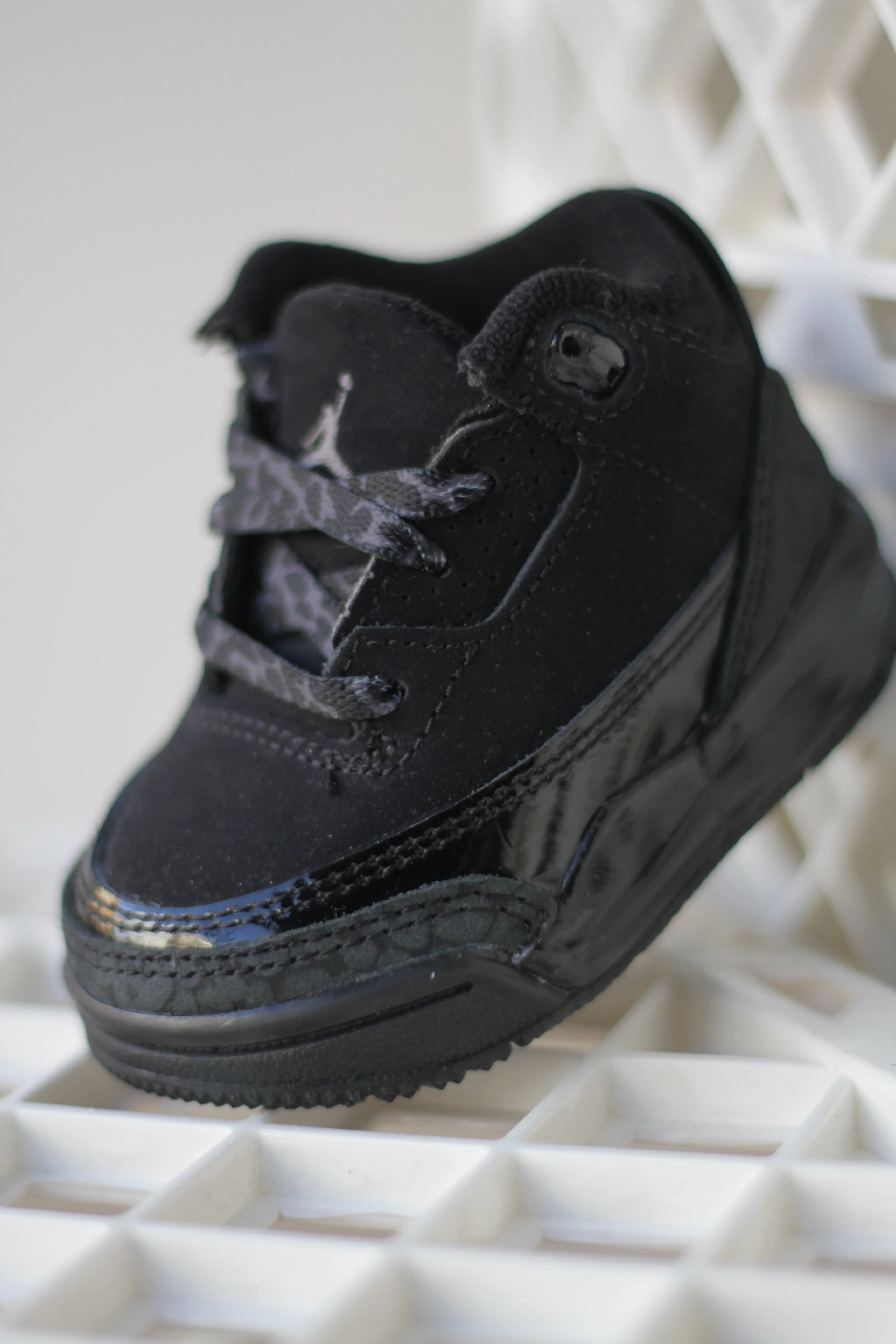 JORDAN 3 RETRO (TD) "BLACK/DARK CHARCOAL"