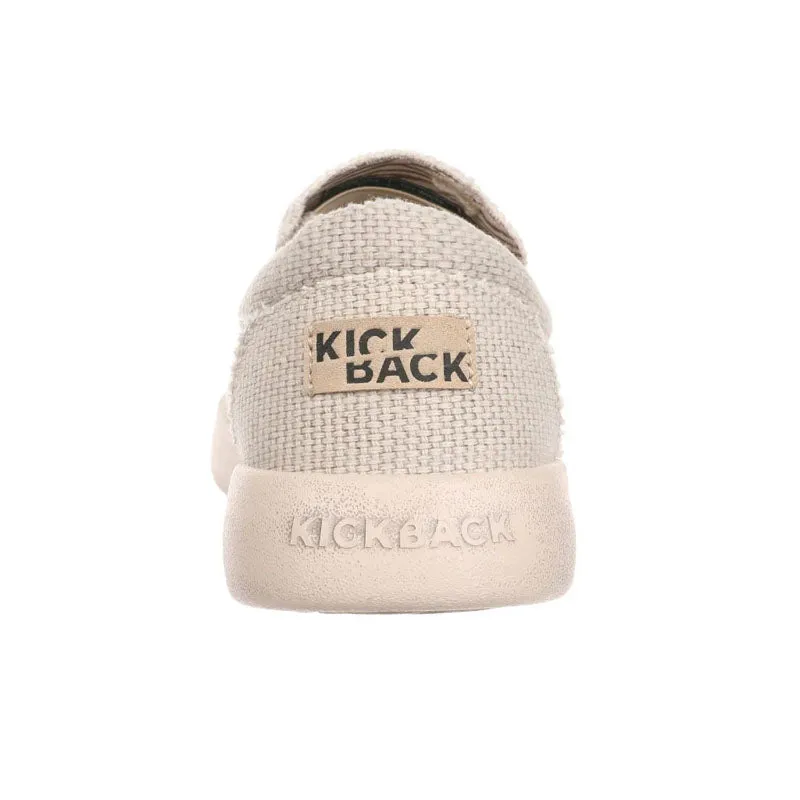 KICKBACK Don Juan Woven Canvas Shoes in Off White