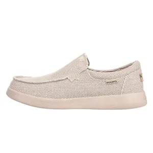 KICKBACK Don Juan Woven Canvas Shoes in Off White