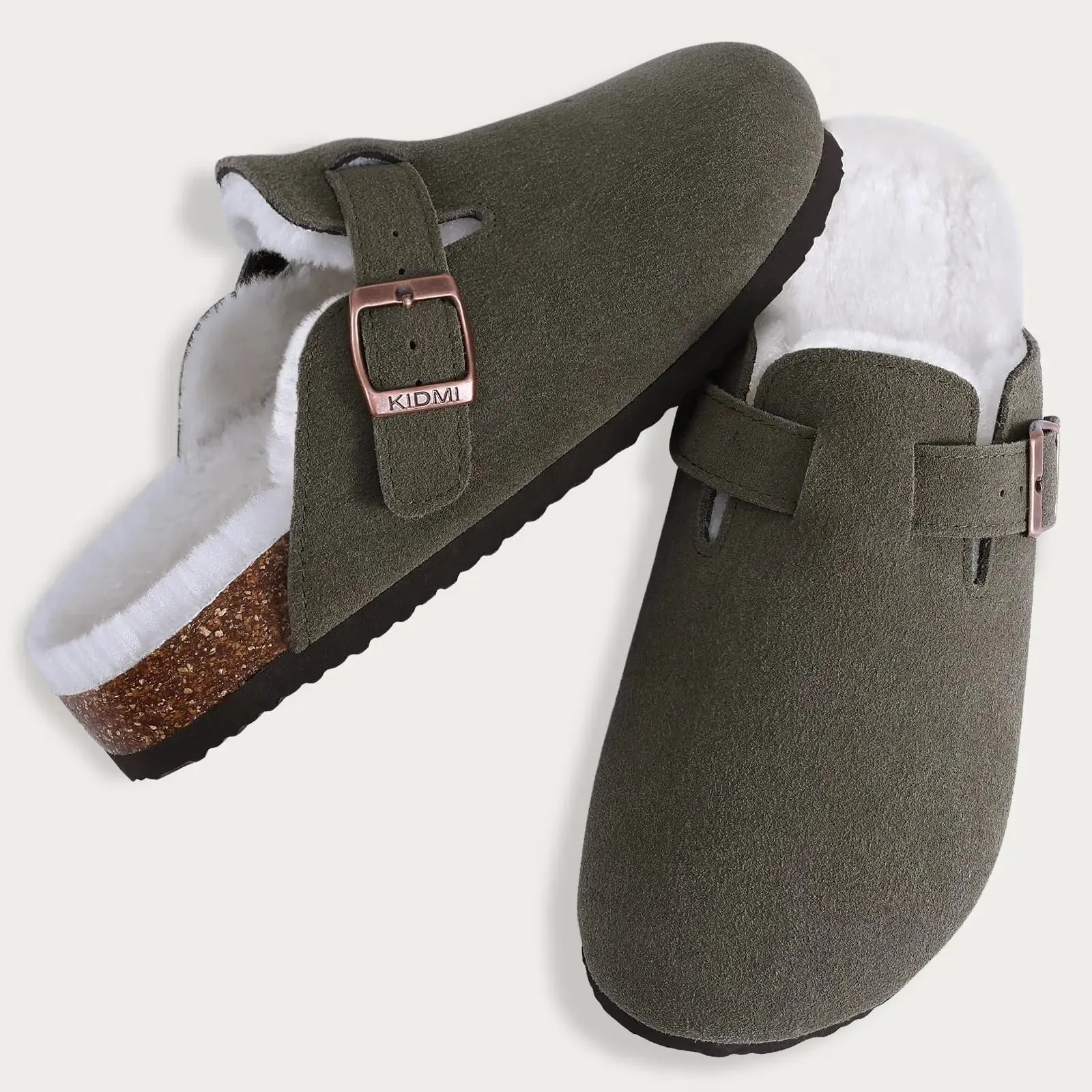 Kidmi Women's Suede Clogs Slippers