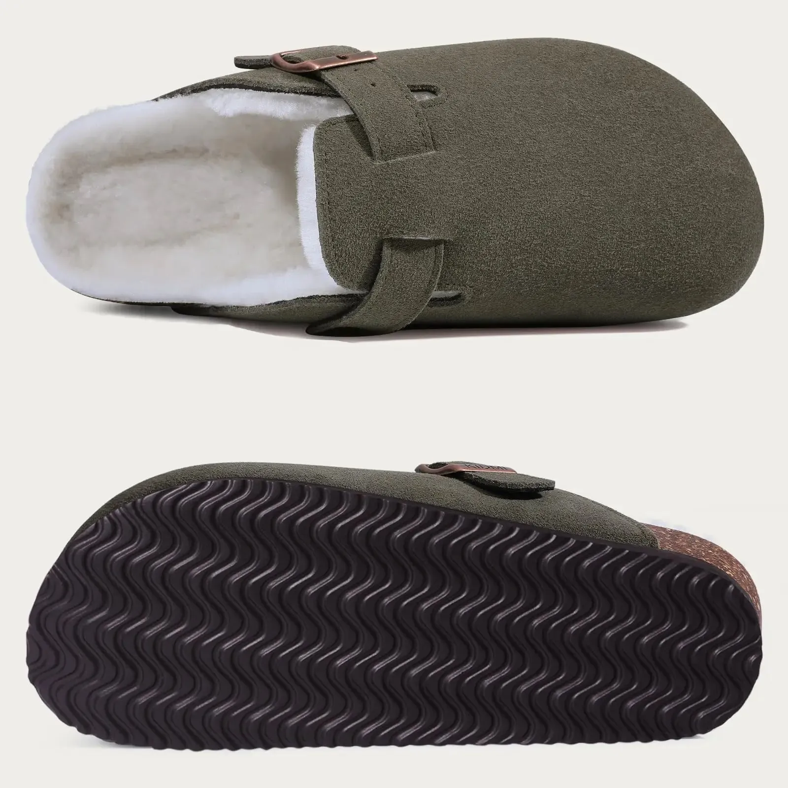 Kidmi Women's Suede Clogs Slippers