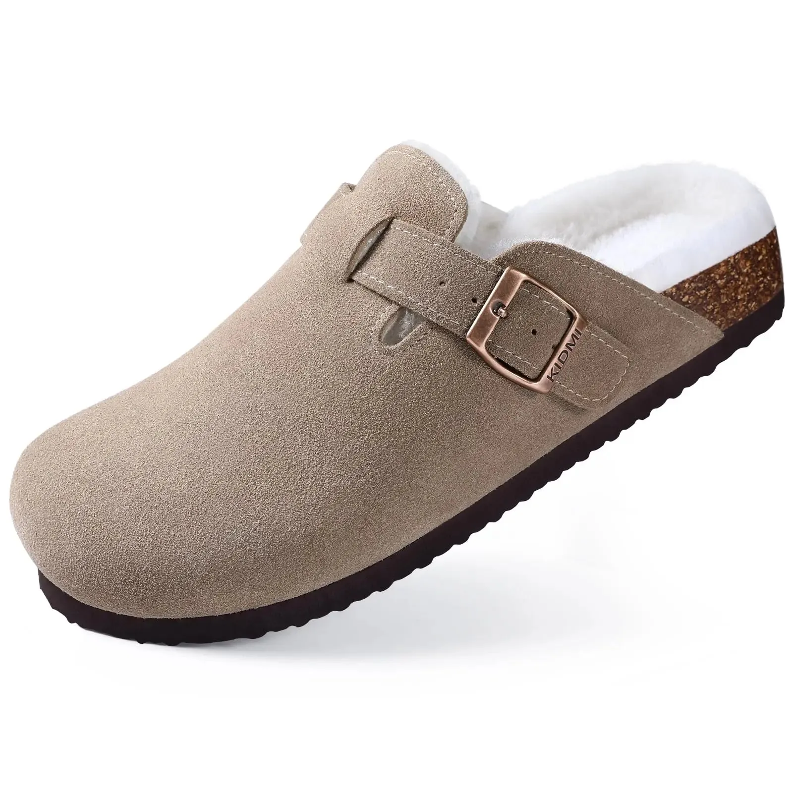 Kidmi Women's Suede Clogs Slippers