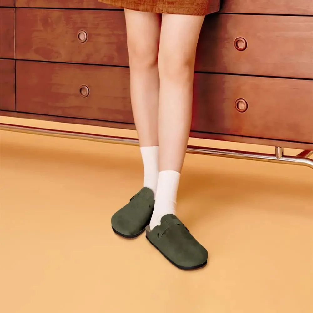 Kidmi Women's Suede Clogs Slippers