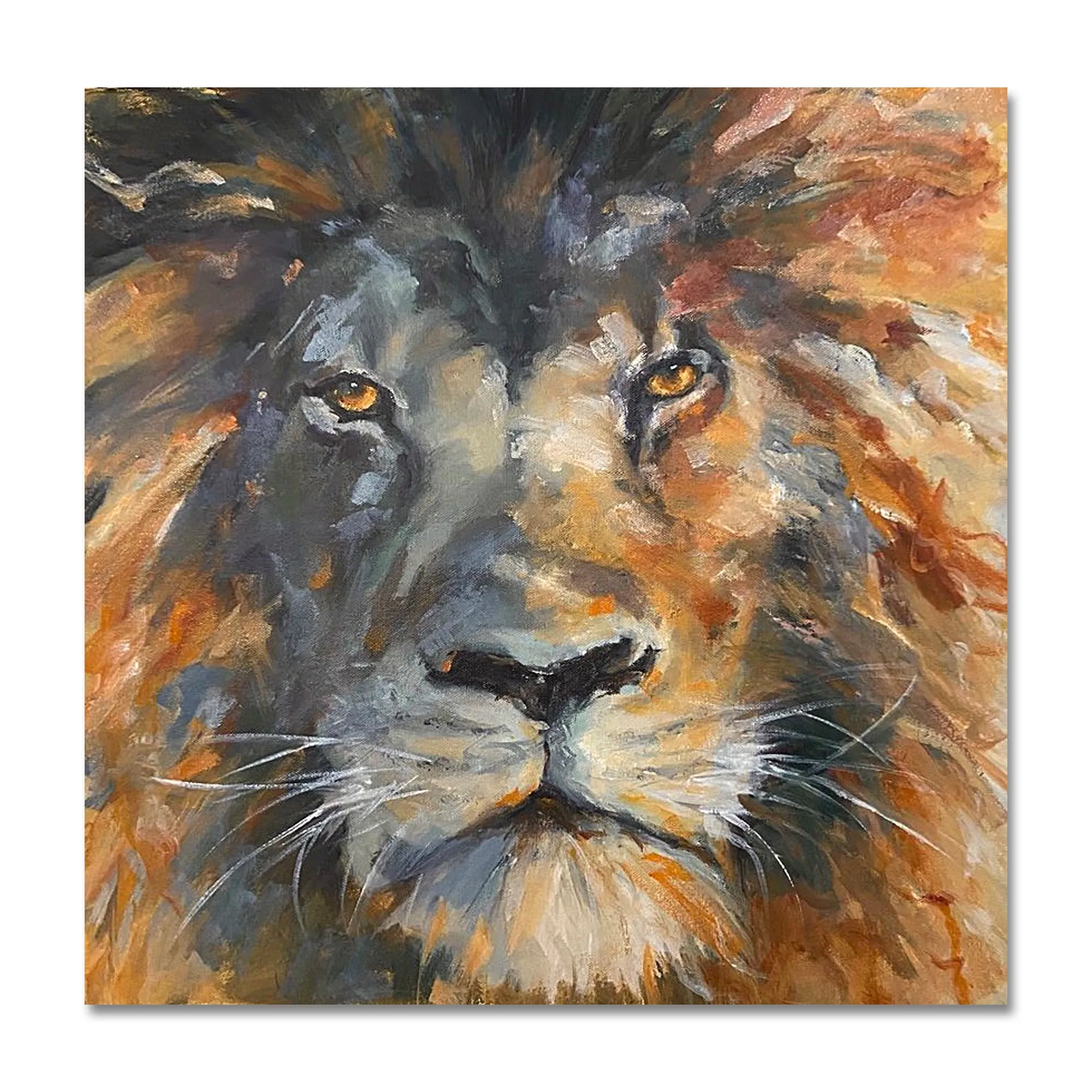King 18X18 Oil On Canvas