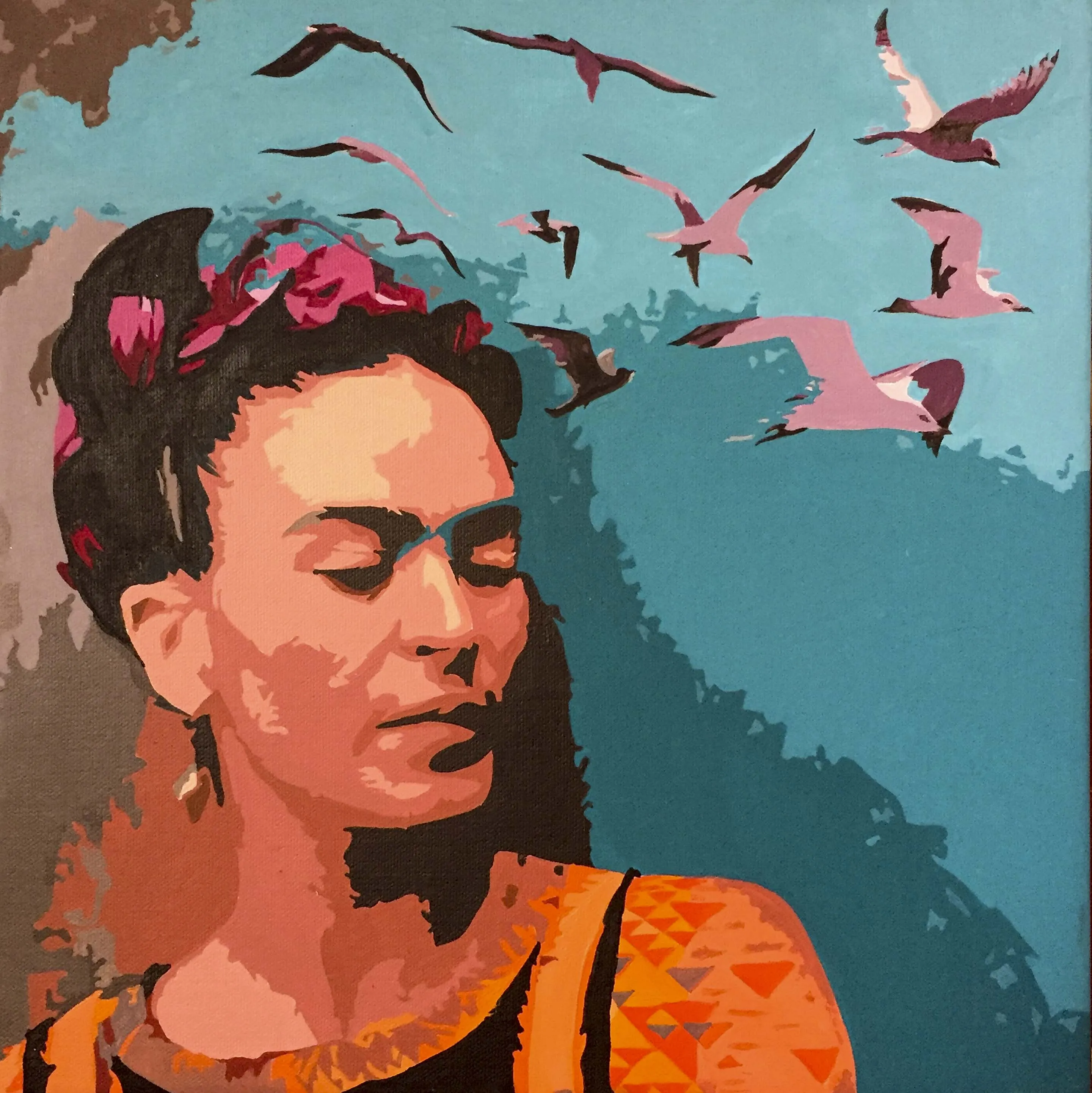La Imaginación de Frida Art Canvas Print