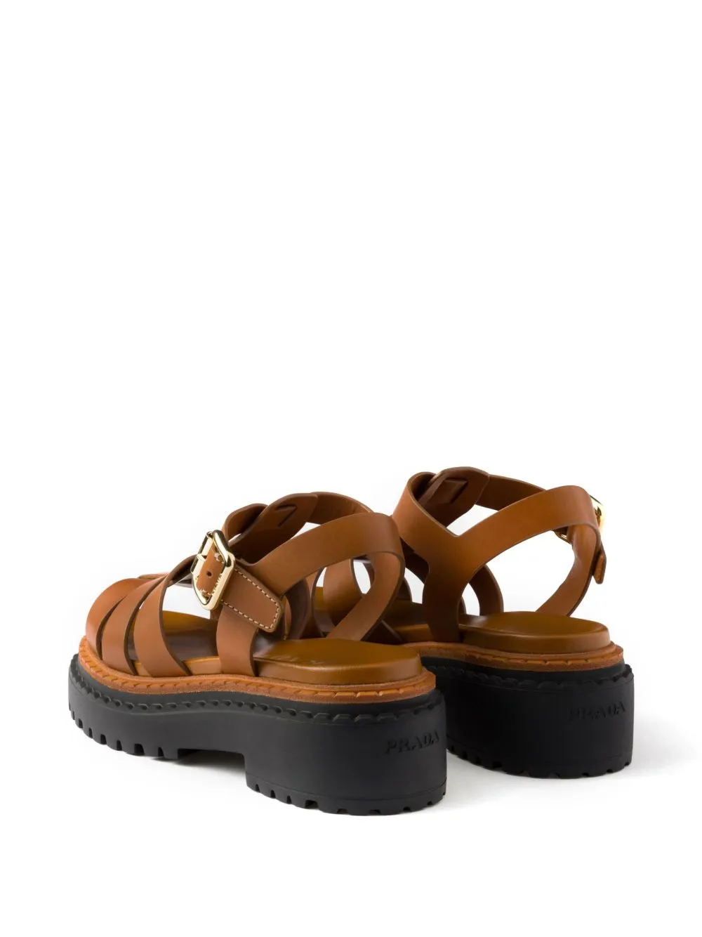Leather cage sandals