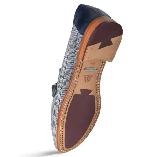 Leather Ornament Moccasin Loafer - Blue