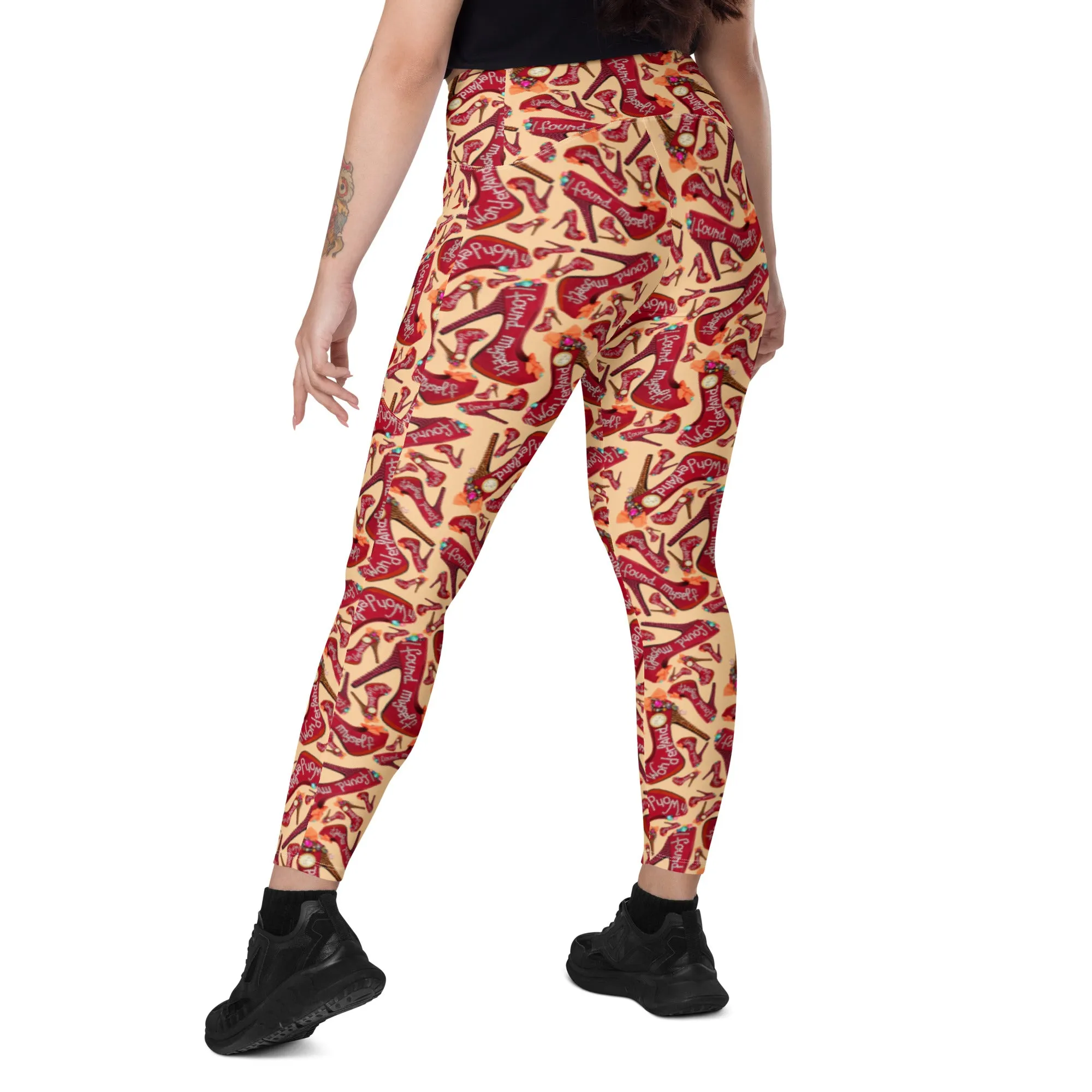 Leggings with pockets 'Wonderland Shoes'