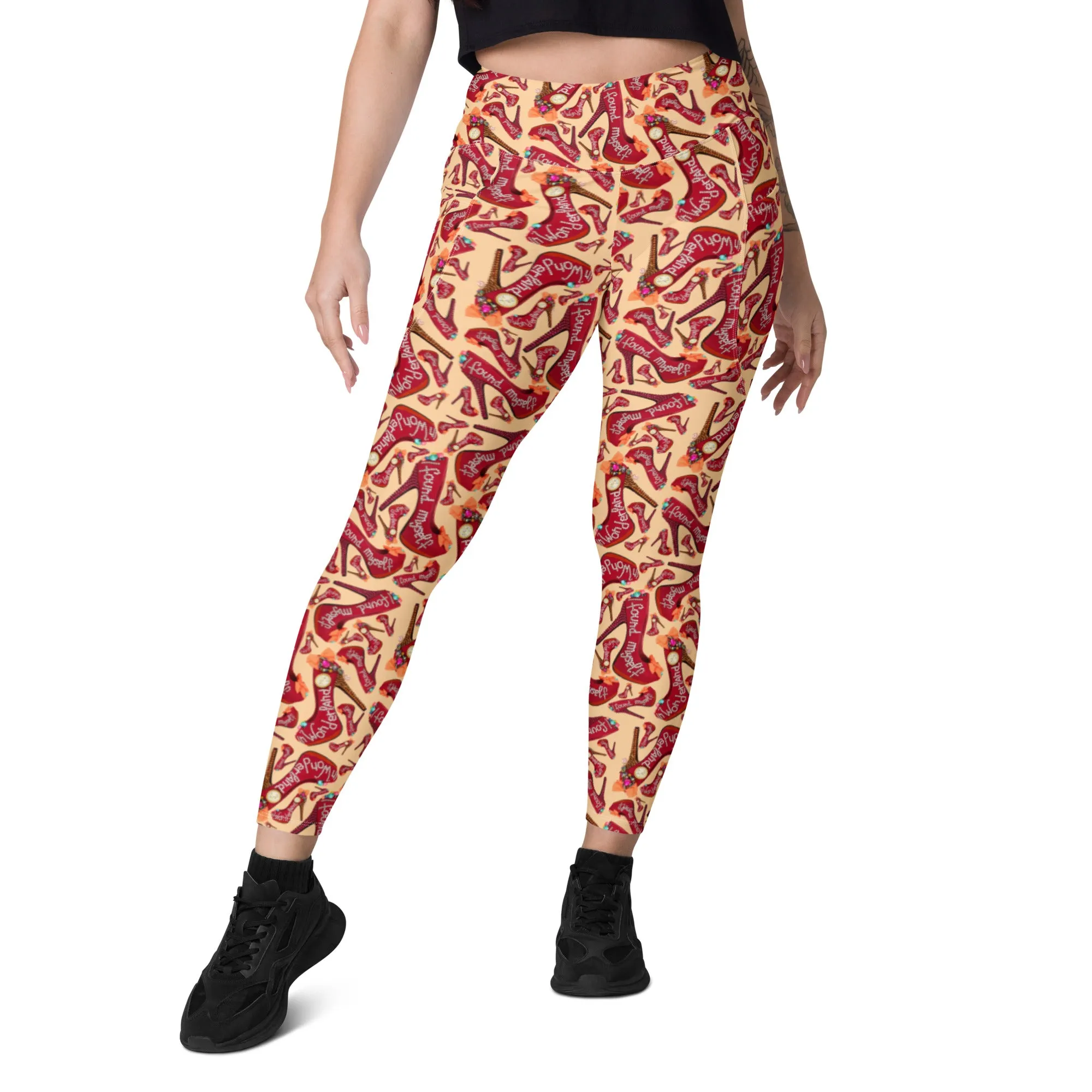 Leggings with pockets 'Wonderland Shoes'