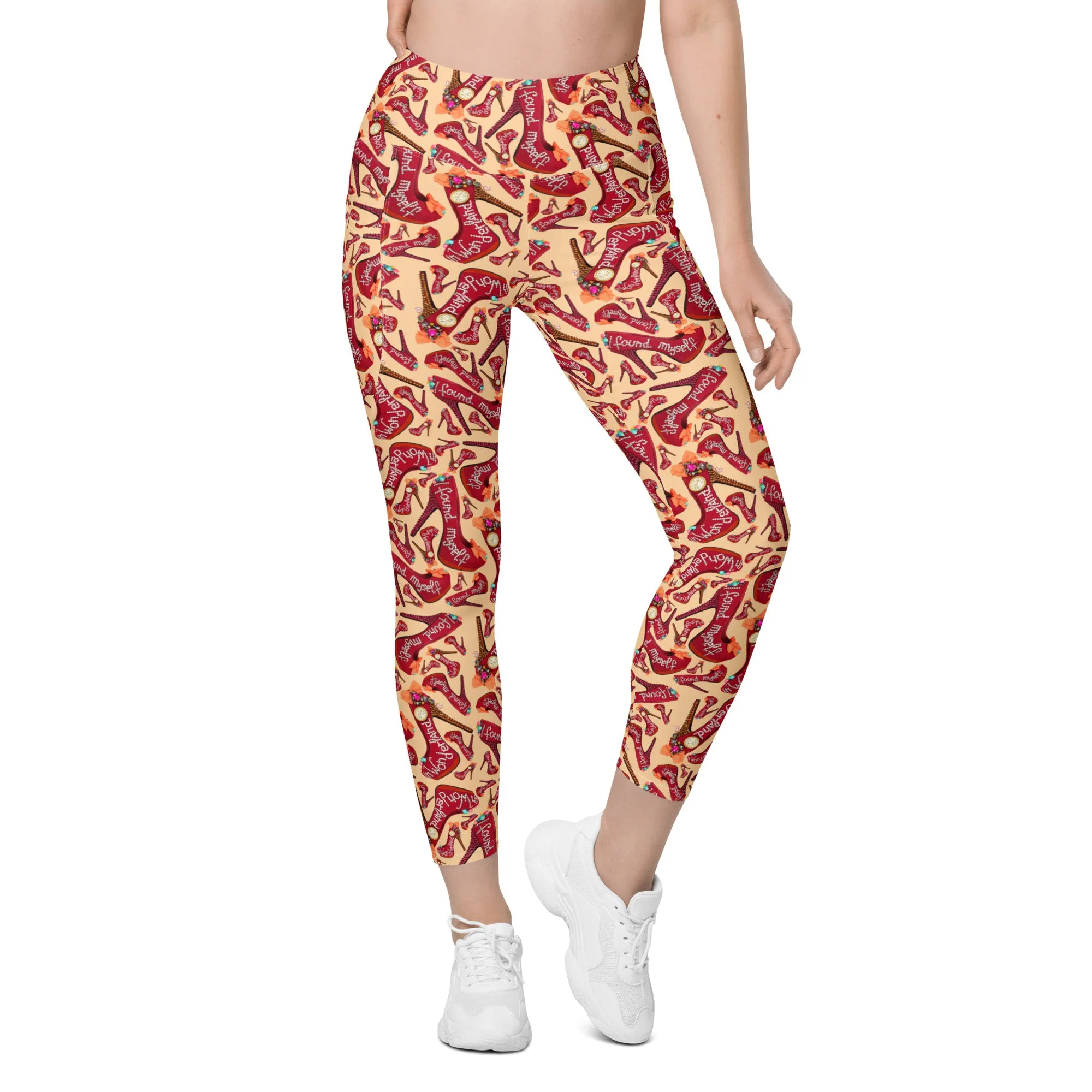 Leggings with pockets 'Wonderland Shoes'