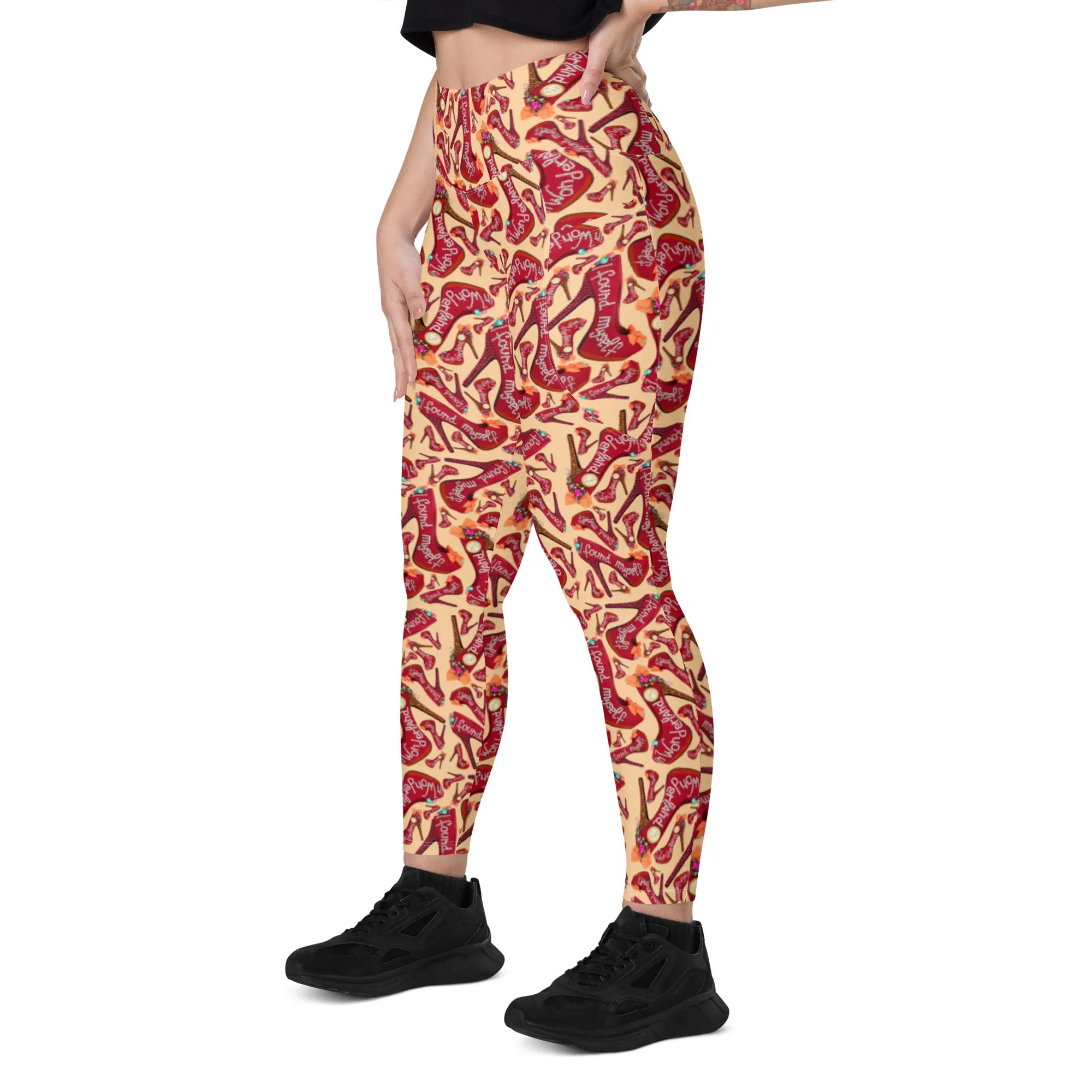 Leggings with pockets 'Wonderland Shoes'