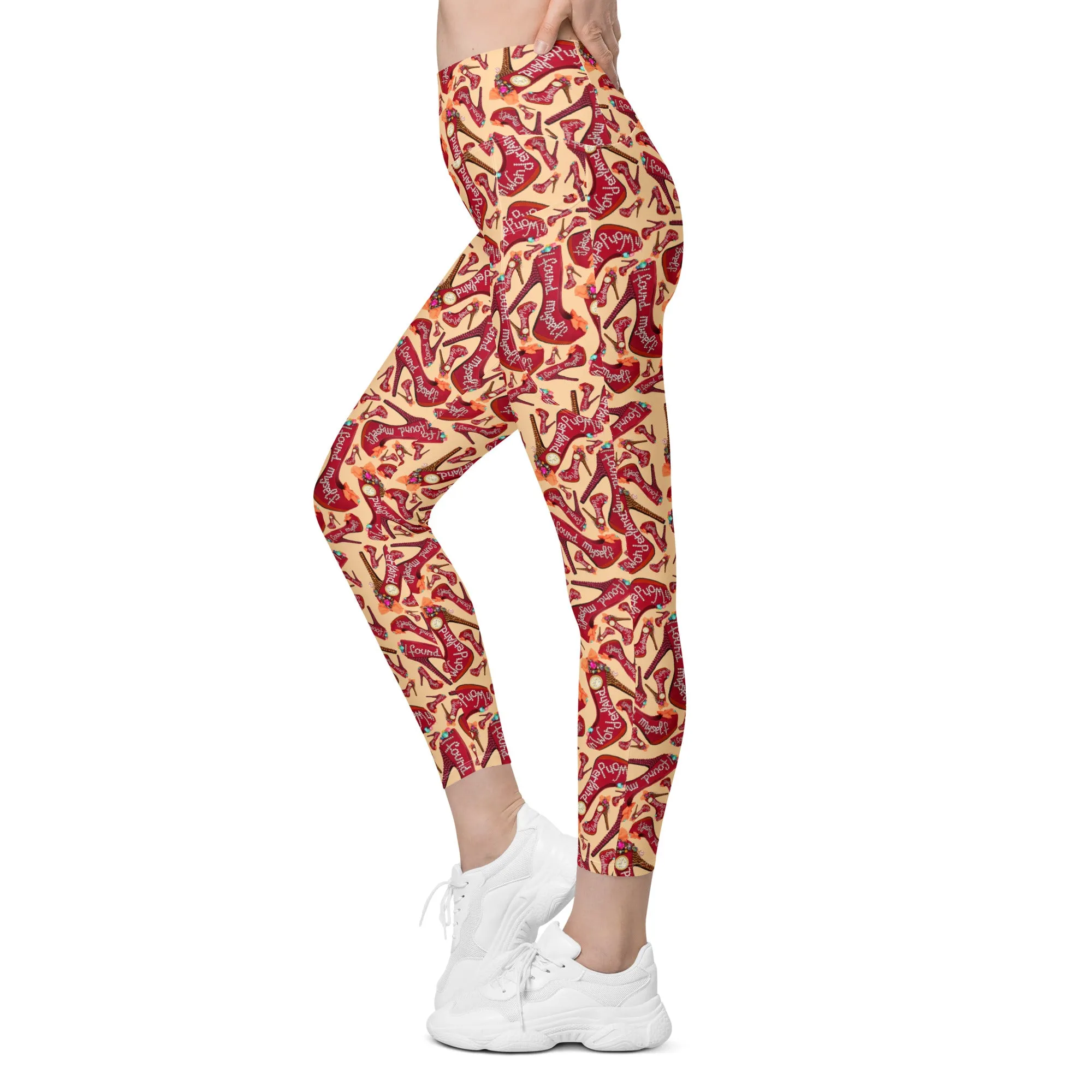 Leggings with pockets 'Wonderland Shoes'