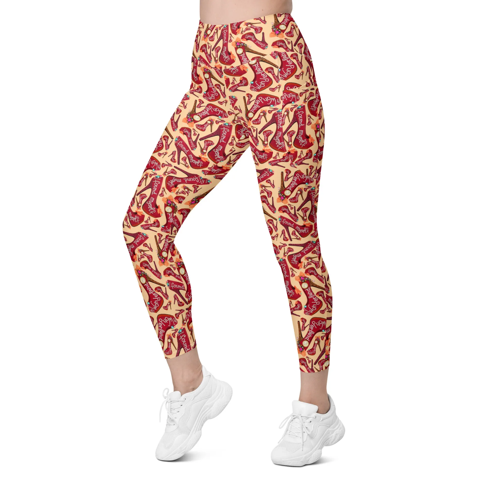 Leggings with pockets 'Wonderland Shoes'