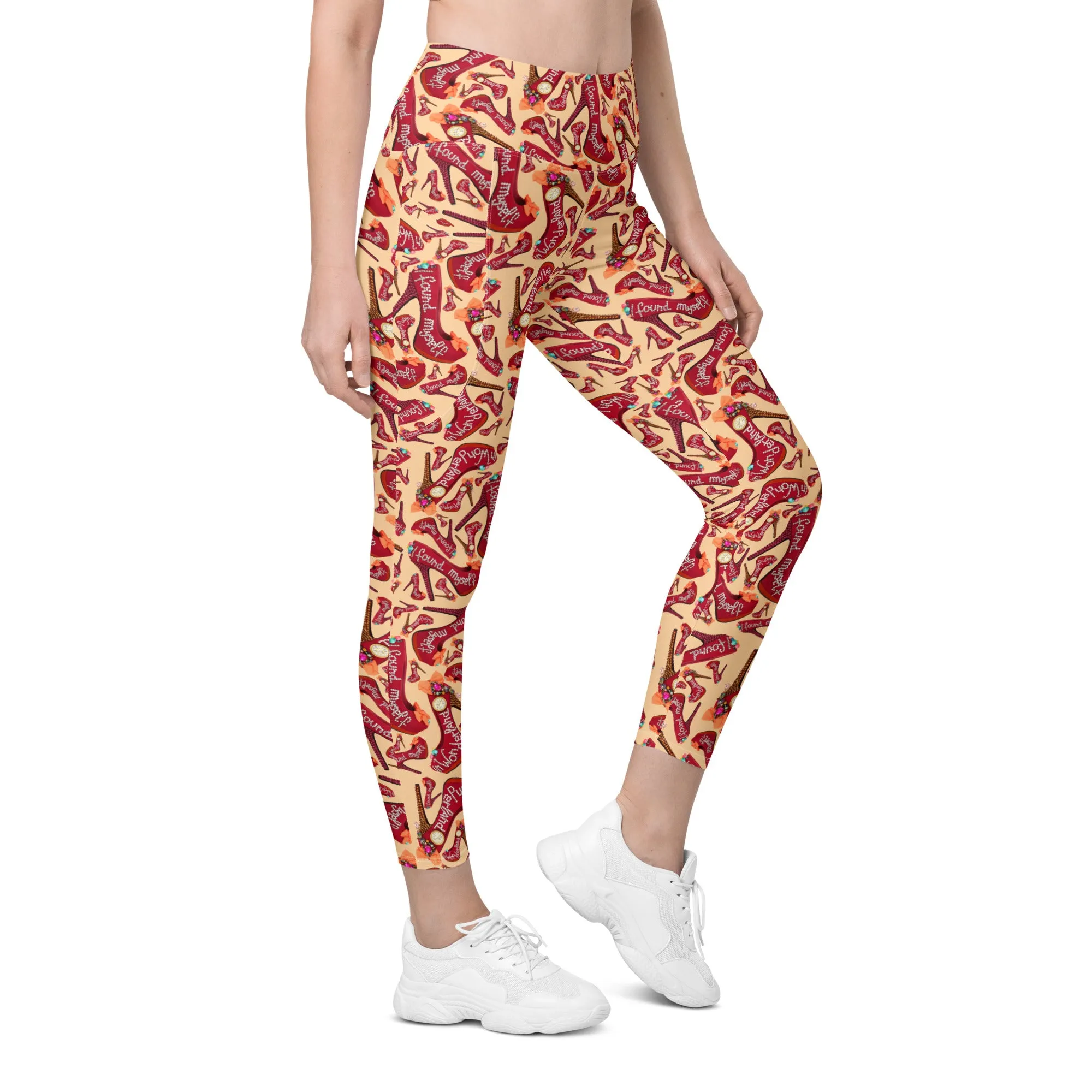 Leggings with pockets 'Wonderland Shoes'