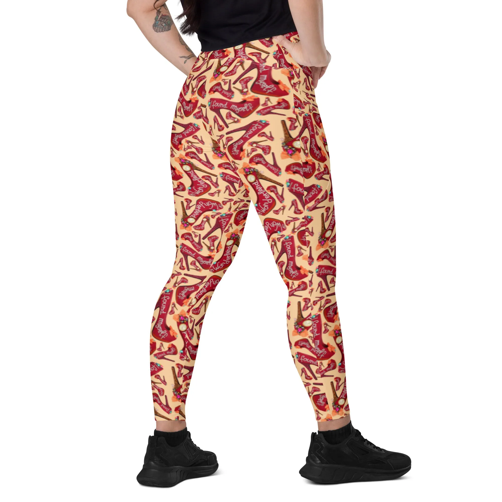 Leggings with pockets 'Wonderland Shoes'