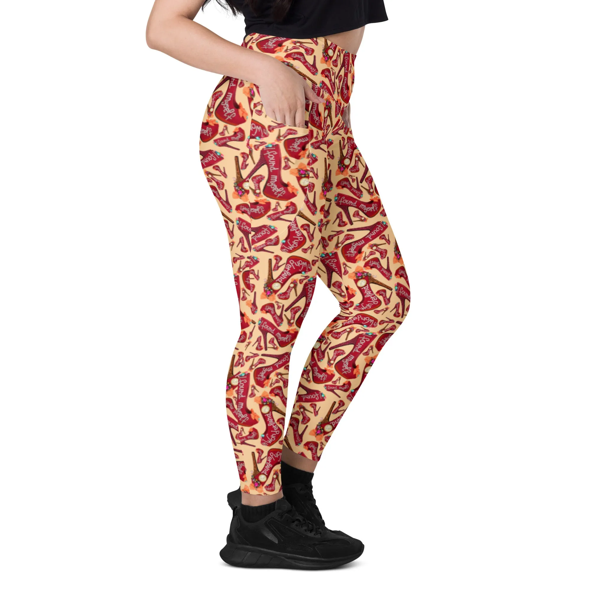 Leggings with pockets 'Wonderland Shoes'