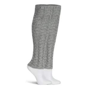 Lemon Windsor Cable Legwarmer - Medium Grey