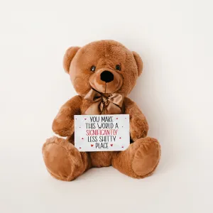 Less Shitty Teddy Bear with Message Card, PRICE INCLUDES FREE SHIPPING