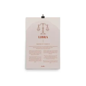 Libra Zodiac Poster