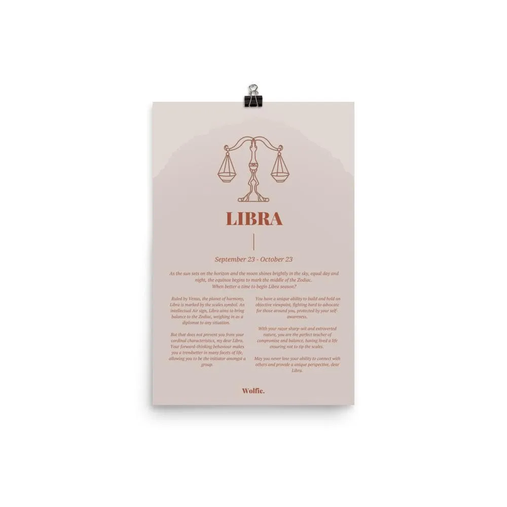 Libra Zodiac Poster