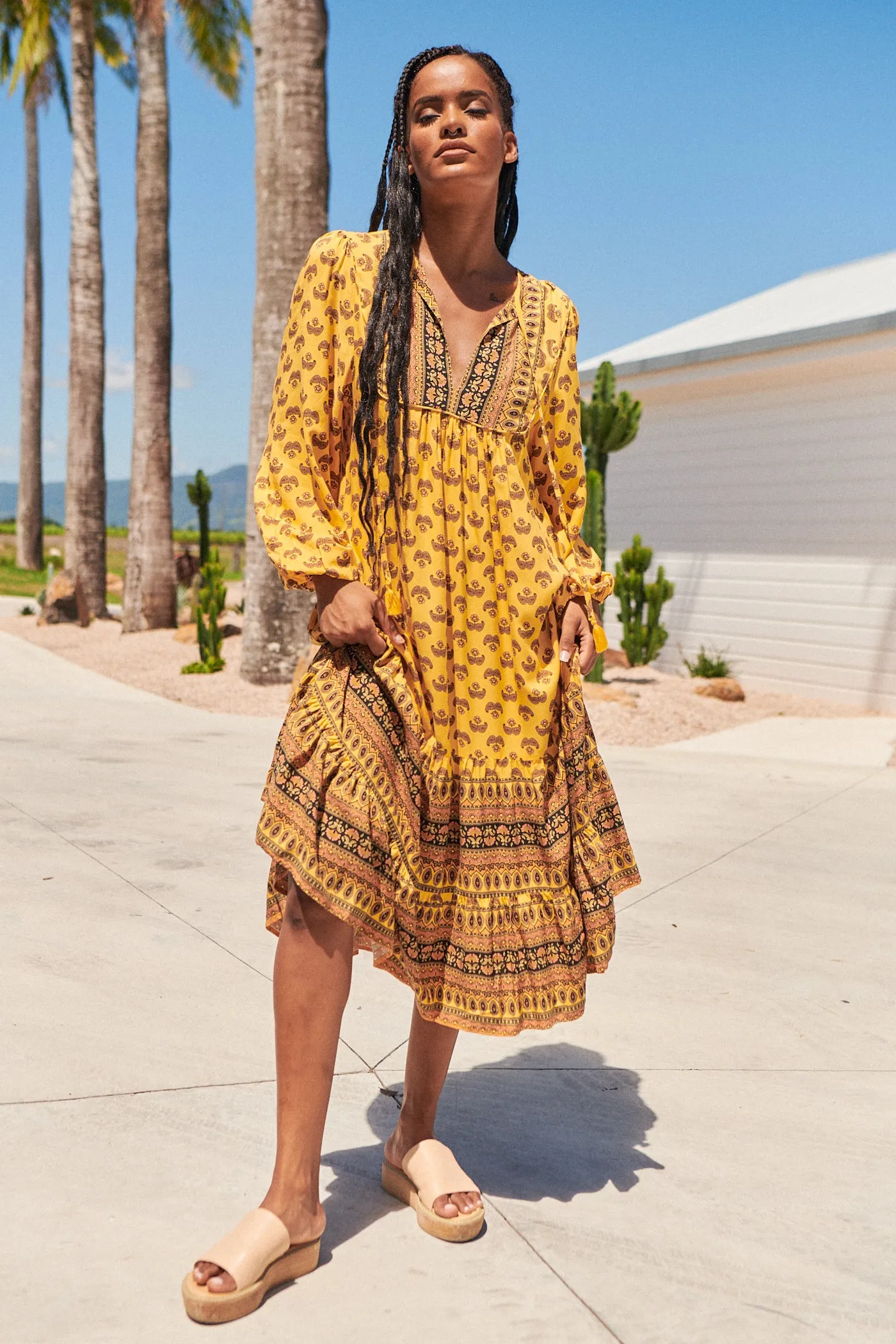 Liliana Midi Dress - Sunbeam
