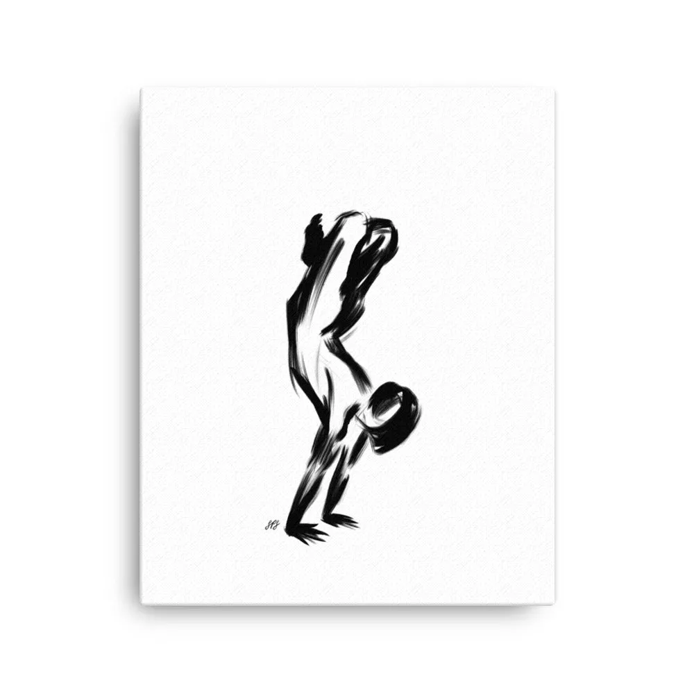 Lotus Handstand Pose - Canvas