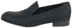 Louis Vuitton Mens US 9 Black Damier Sparkle Slip On Loafer Dress Shoe 1LV3L17