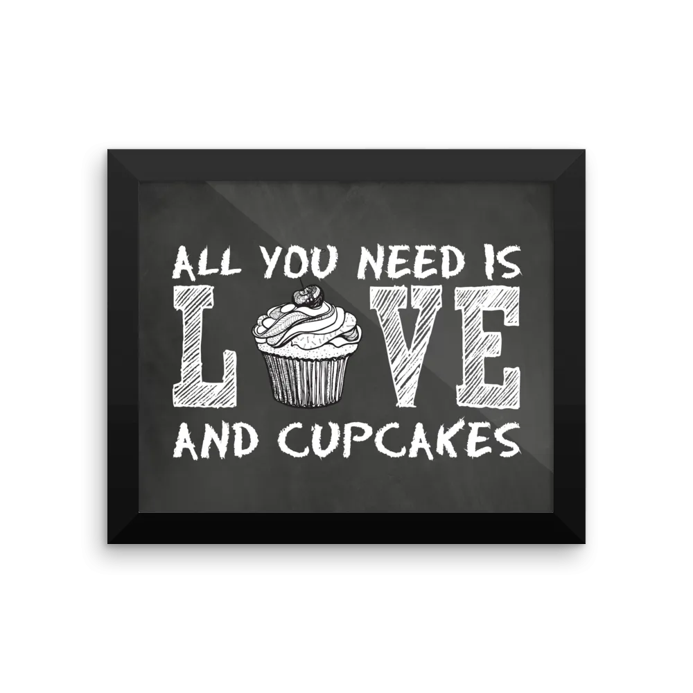 Love And Cupcakes Kitchen Wall Art