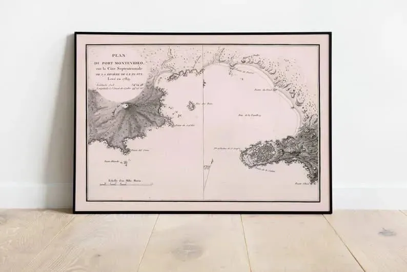 Map of Port Montevideo 1809| Uruguay Maps