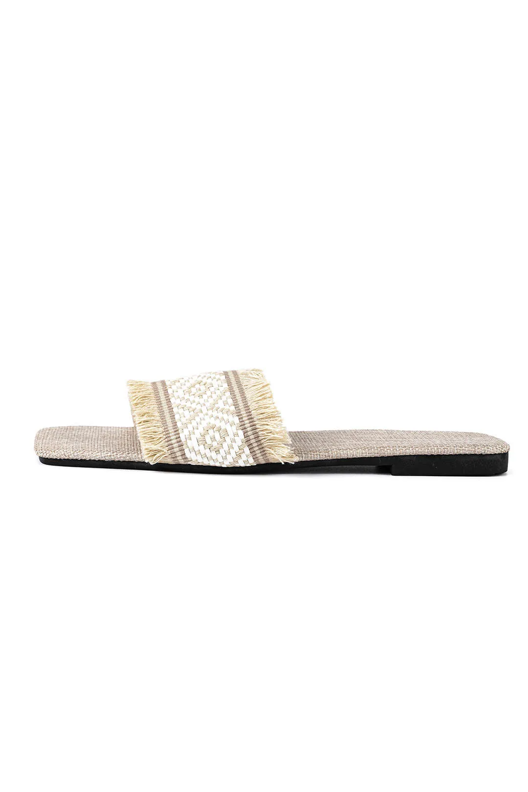 Margaret - Fringed Weave Woman's Beach Slides