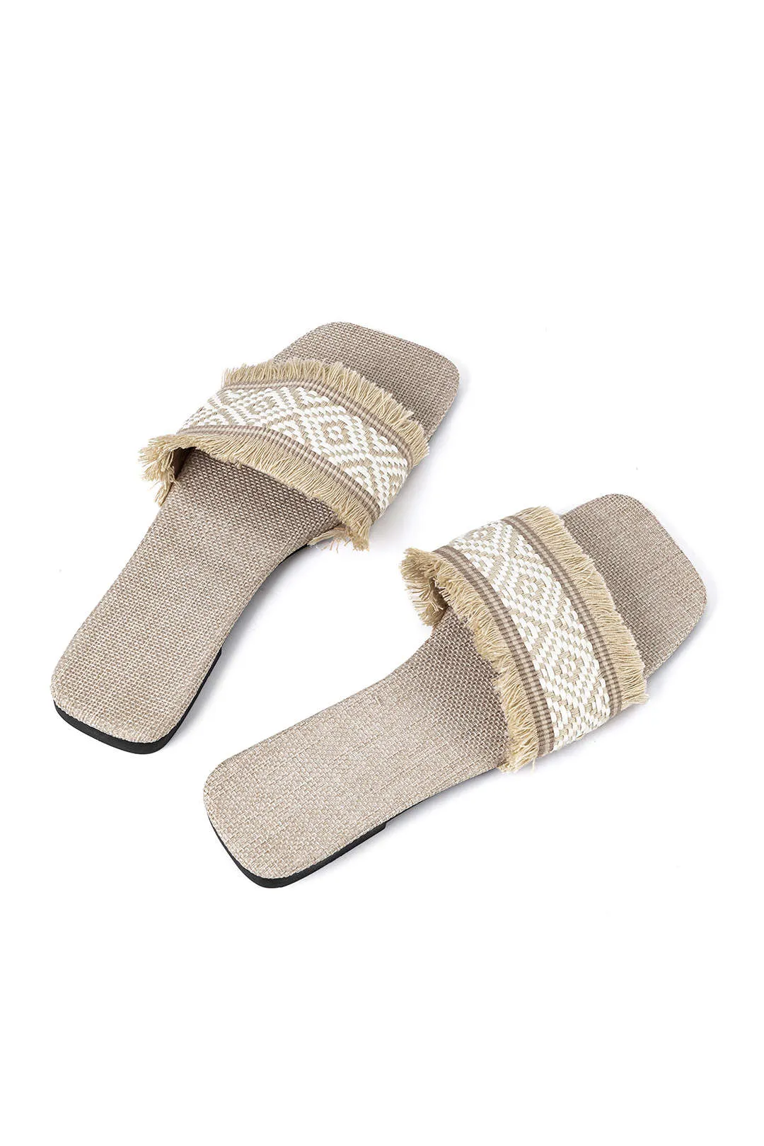 Margaret - Fringed Weave Woman's Beach Slides