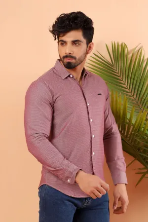 Maroon Twill Casual Shirt FS Slim Fit