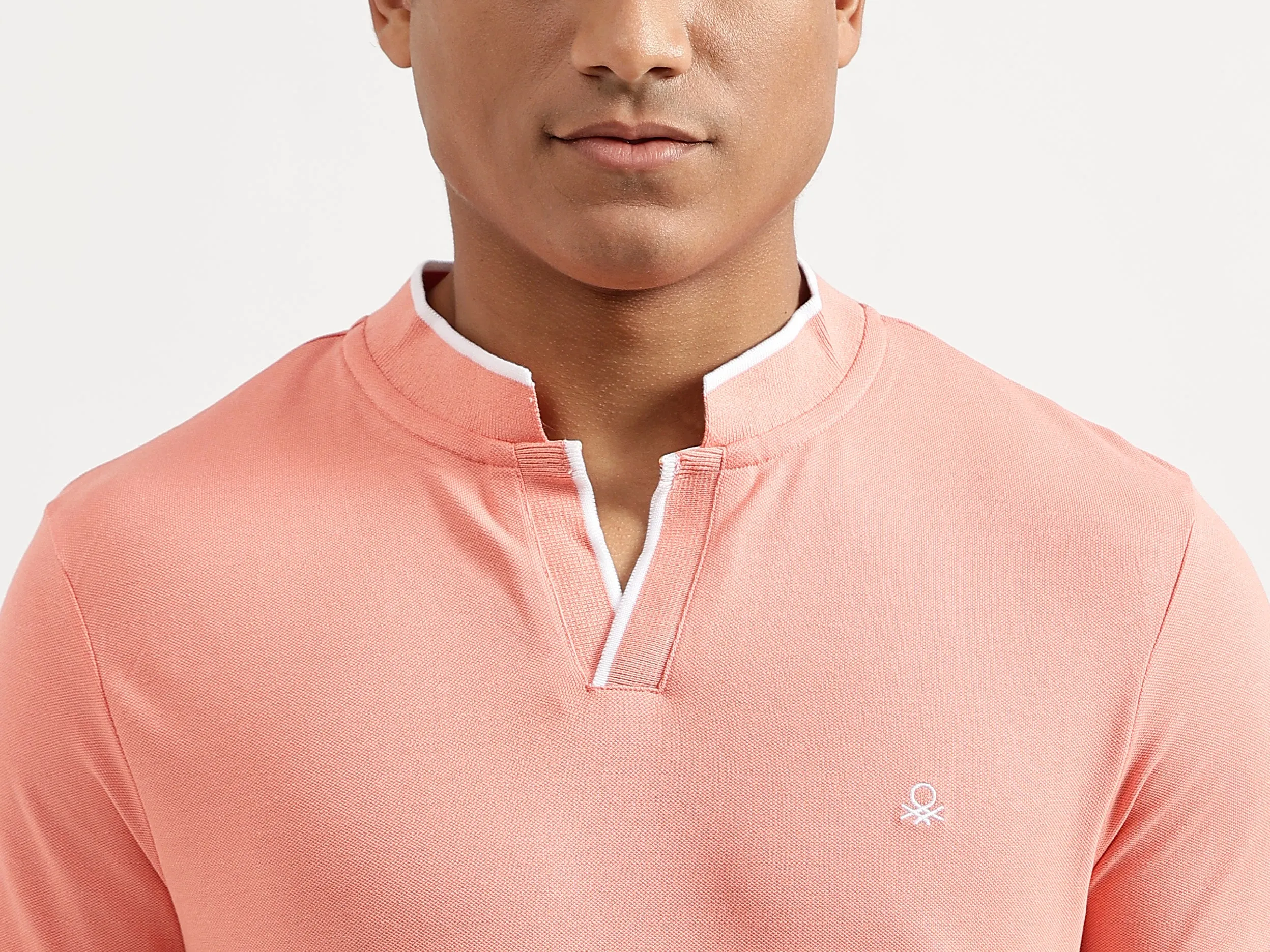 Men Pink Solid Regular T Shirt