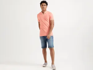 Men Pink Solid Regular T Shirt