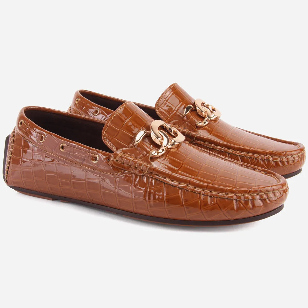 MEN "GAEL" SLIP ON RUBBER SOLE MOCCASINS
