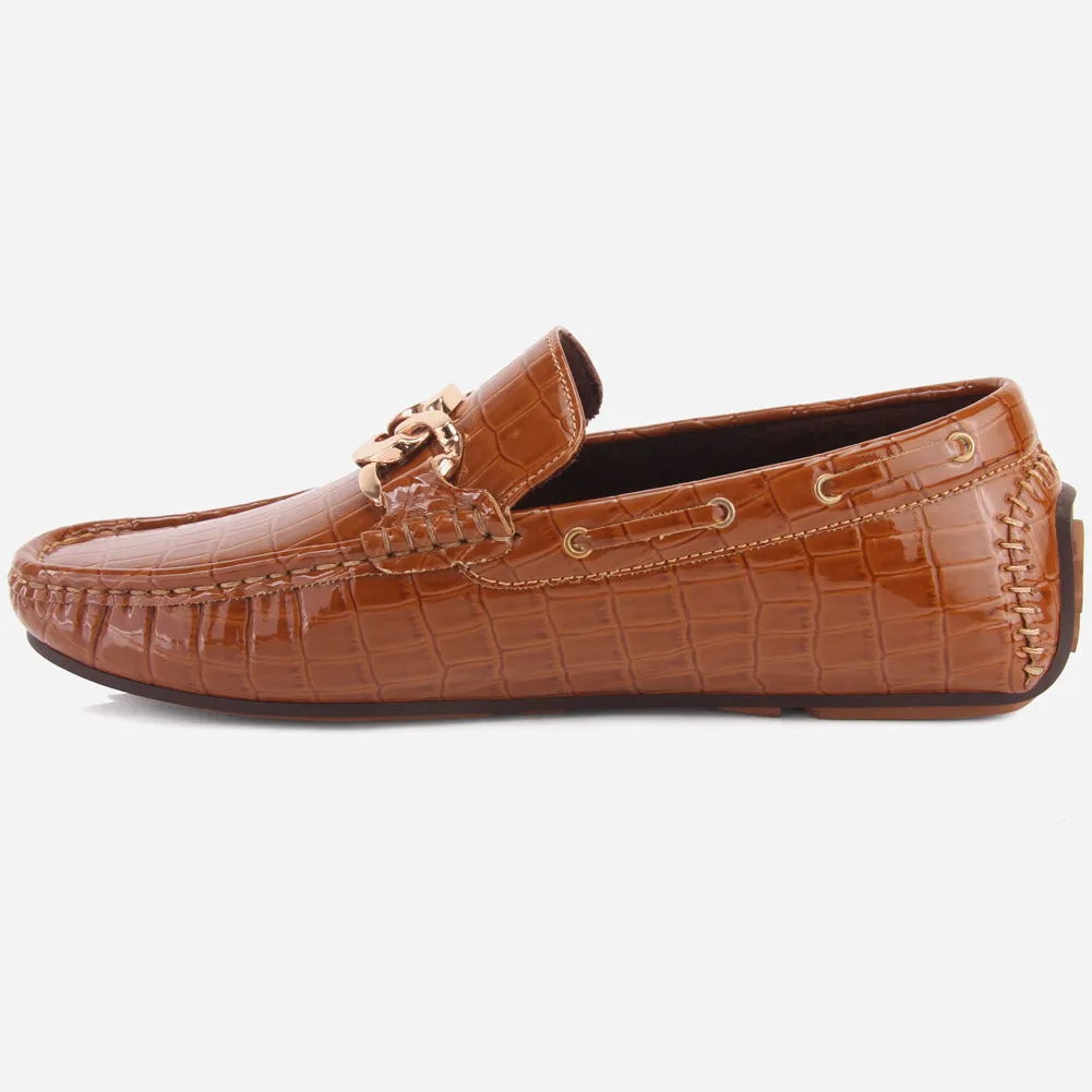 MEN "GAEL" SLIP ON RUBBER SOLE MOCCASINS