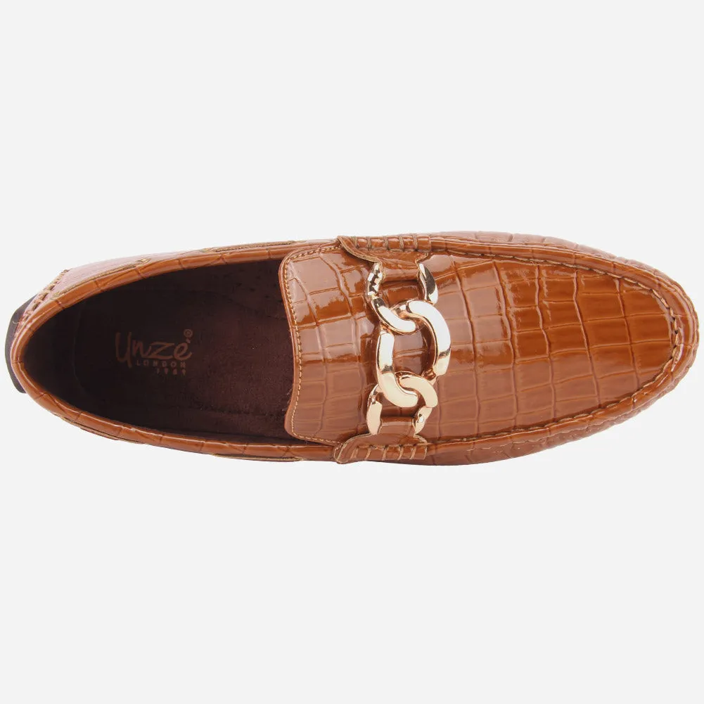 MEN "GAEL" SLIP ON RUBBER SOLE MOCCASINS