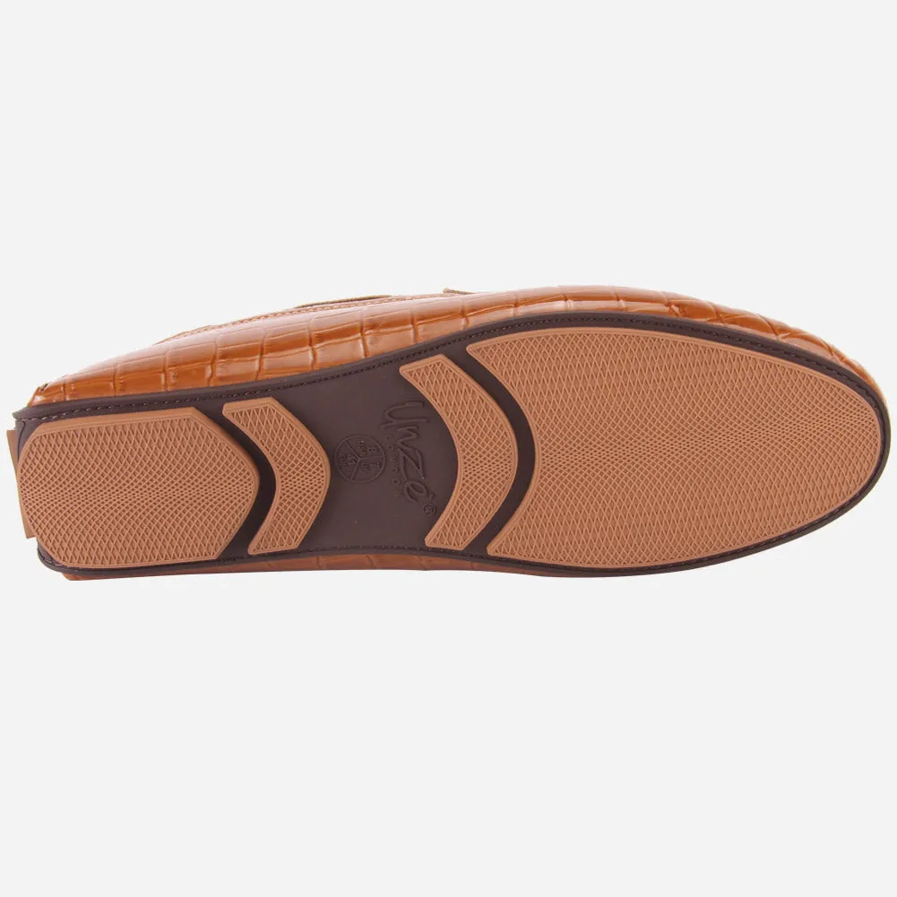 MEN "GAEL" SLIP ON RUBBER SOLE MOCCASINS