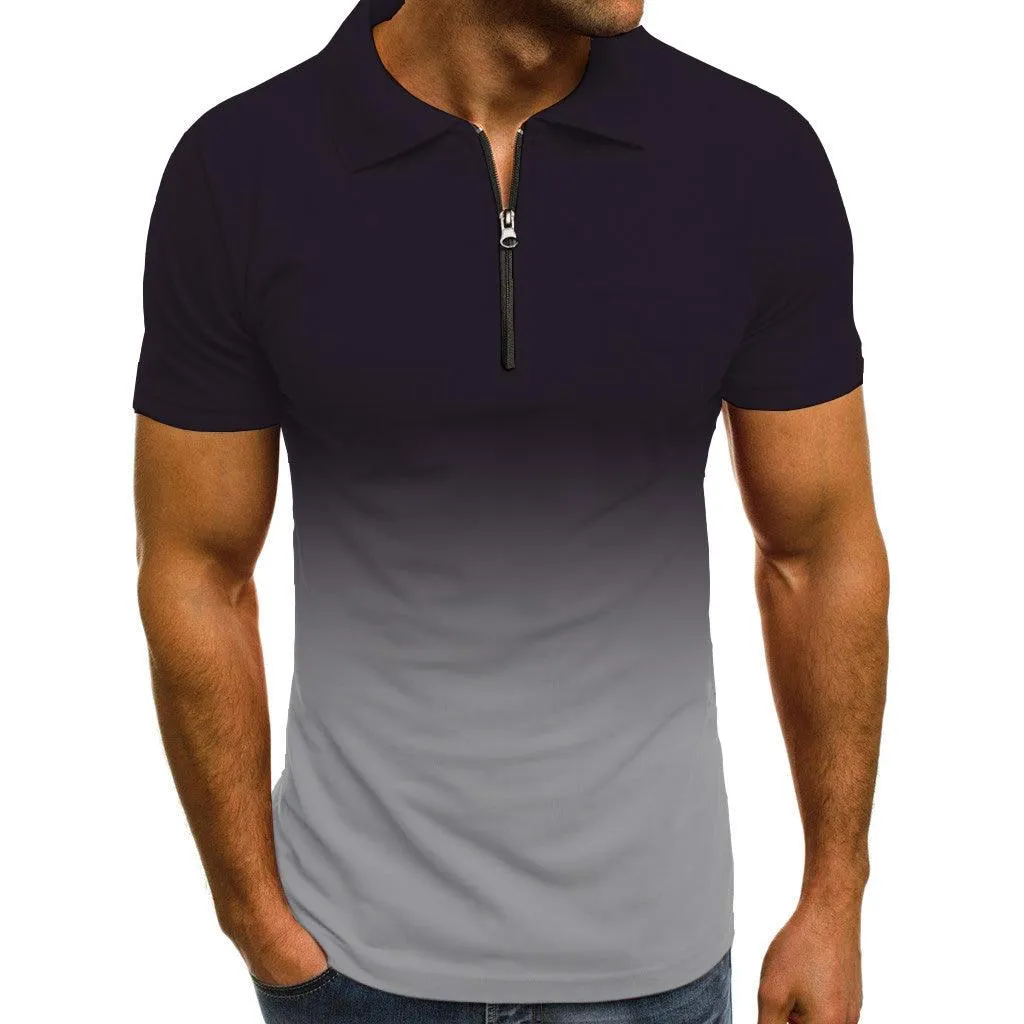 Men Summer Short- Sleeve Polo Tee