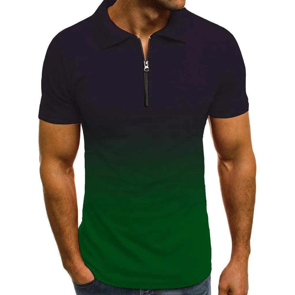 Men Summer Short- Sleeve Polo Tee