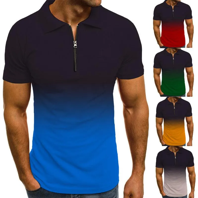 Men Summer Short- Sleeve Polo Tee